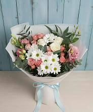Букет цветов из:  Розы, Лизиантусы и Хризантемы #REPLACE_PRED# Урюпинске