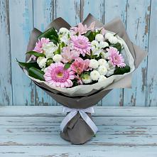 Букет цветов из:  Герберы, Альстромерии и Хризантемы #REPLACE_PRED# Урюпинске
