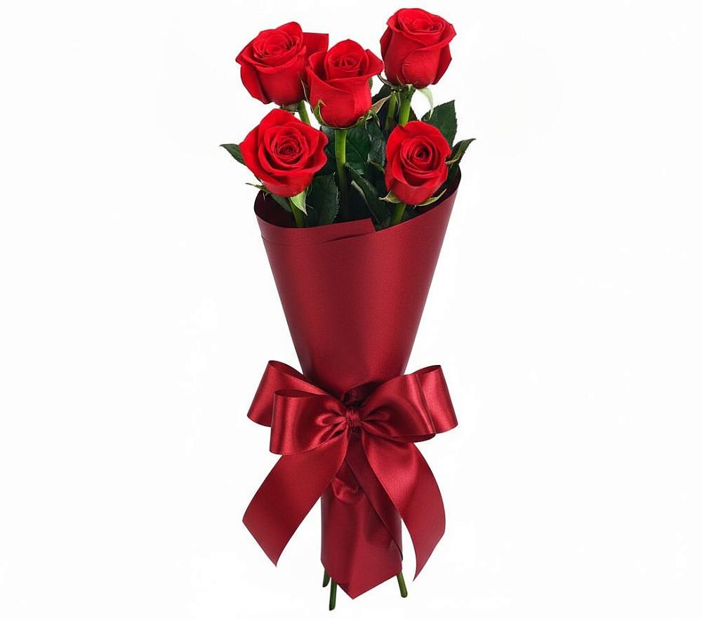 Букет 5 Красных роз Эдлесс Лав в Урюпинске