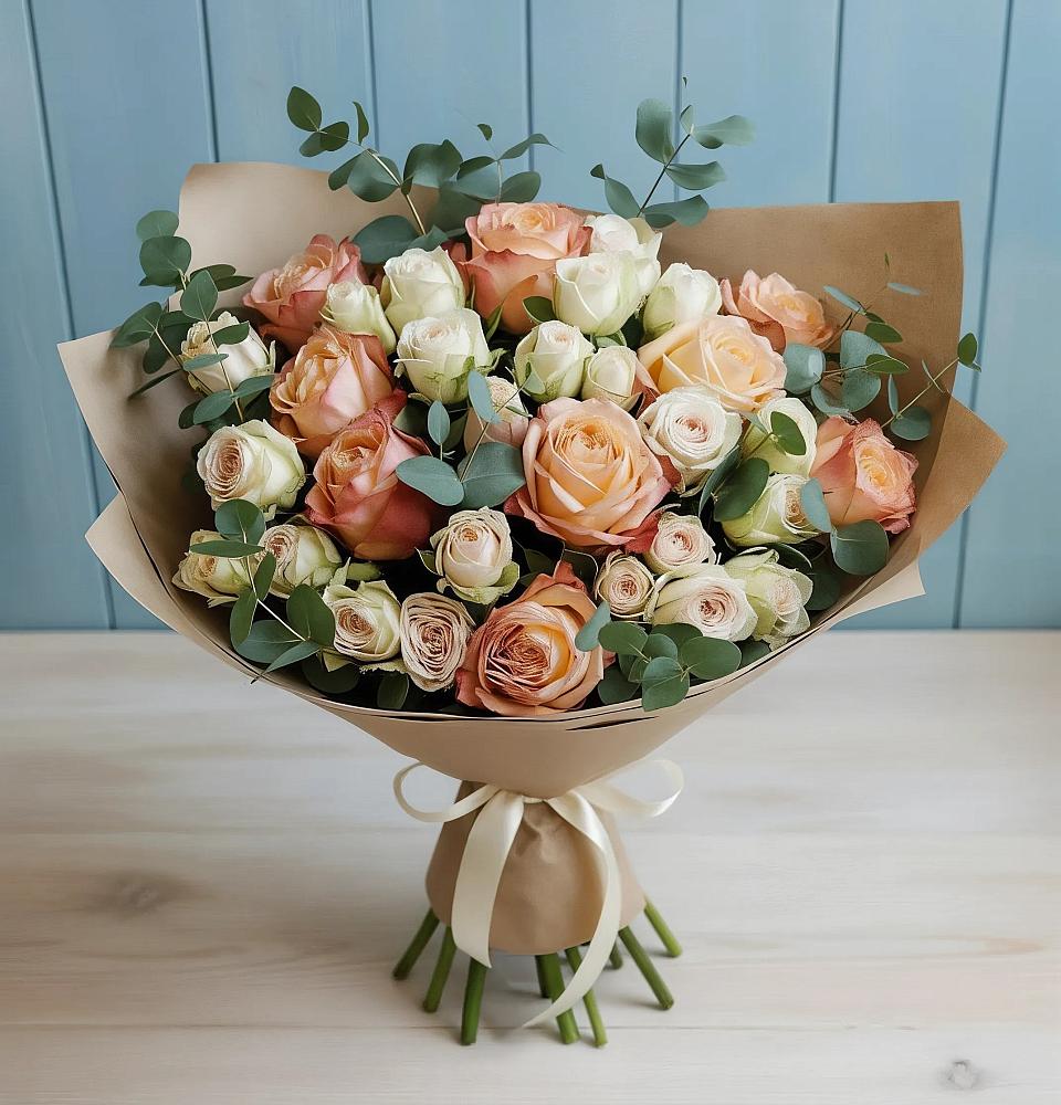 Букет цветов из: Альстромерии и Розы в Урюпинске