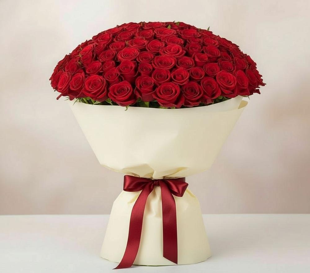 Букет 101 Красная роза Милано в Урюпинске