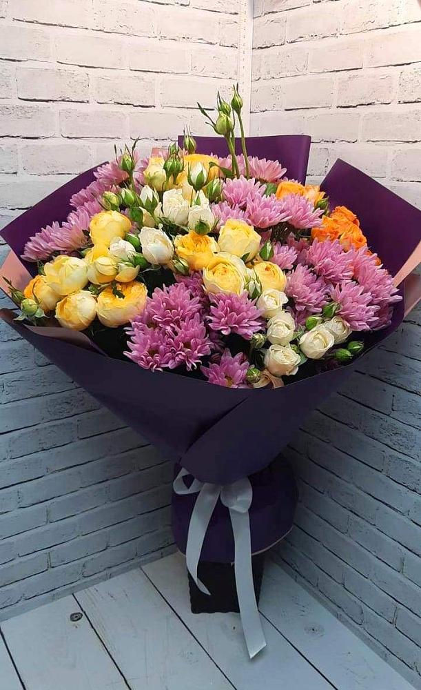Букет цветов из: Хризантемы и Розы в Урюпинске