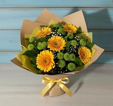 Букет цветов из:  Герберы и Хризантемы в Урюпинске