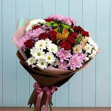 Букет цветов из:  Розы, Хризантемы и Альстромерии в Урюпинске