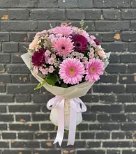 Букет цветов из:  Герберы и Хризантемы в Урюпинске