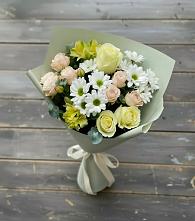 Букет цветов из:  Альстромерии, Розы и Хризантемы в Урюпинске