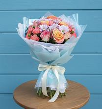 Букет цветов из:  Хризантемы и Розы в Урюпинске