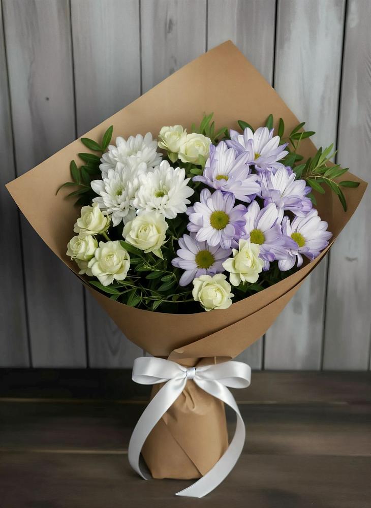 Букет цветов из: Хризантемы и Розы в Урюпинске