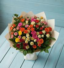 Букет Микс из разноцветных кустовых роз #REPLACE_PRED# Урюпинске